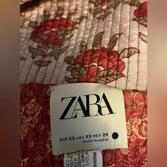 Zara Reversible Quilted Patterned Jacket Size XS - Picture 8 of 12